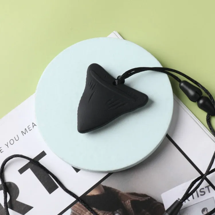 1 Pack Sensory Chew Necklace Brick Chewy Kids Silicone Triangle Fangs Toys, Silicone Teeth for Children with Autism