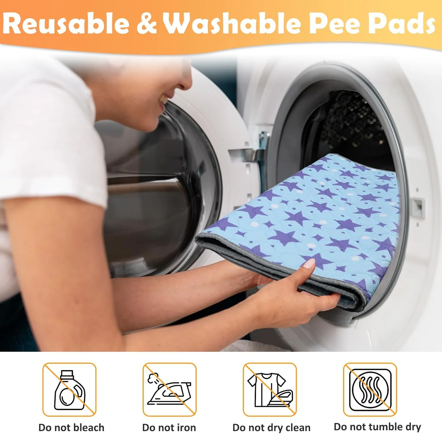 2 Pack Reusable Guinea Pig Cage Liners, 47" x 24" Washable Guinea Pig Pee Pads, Super Absorbent Waterproof Anti Slip Pee Pad, Guinea Pig Bedding Mat for Rabbit Hamster Small Animals - Blue