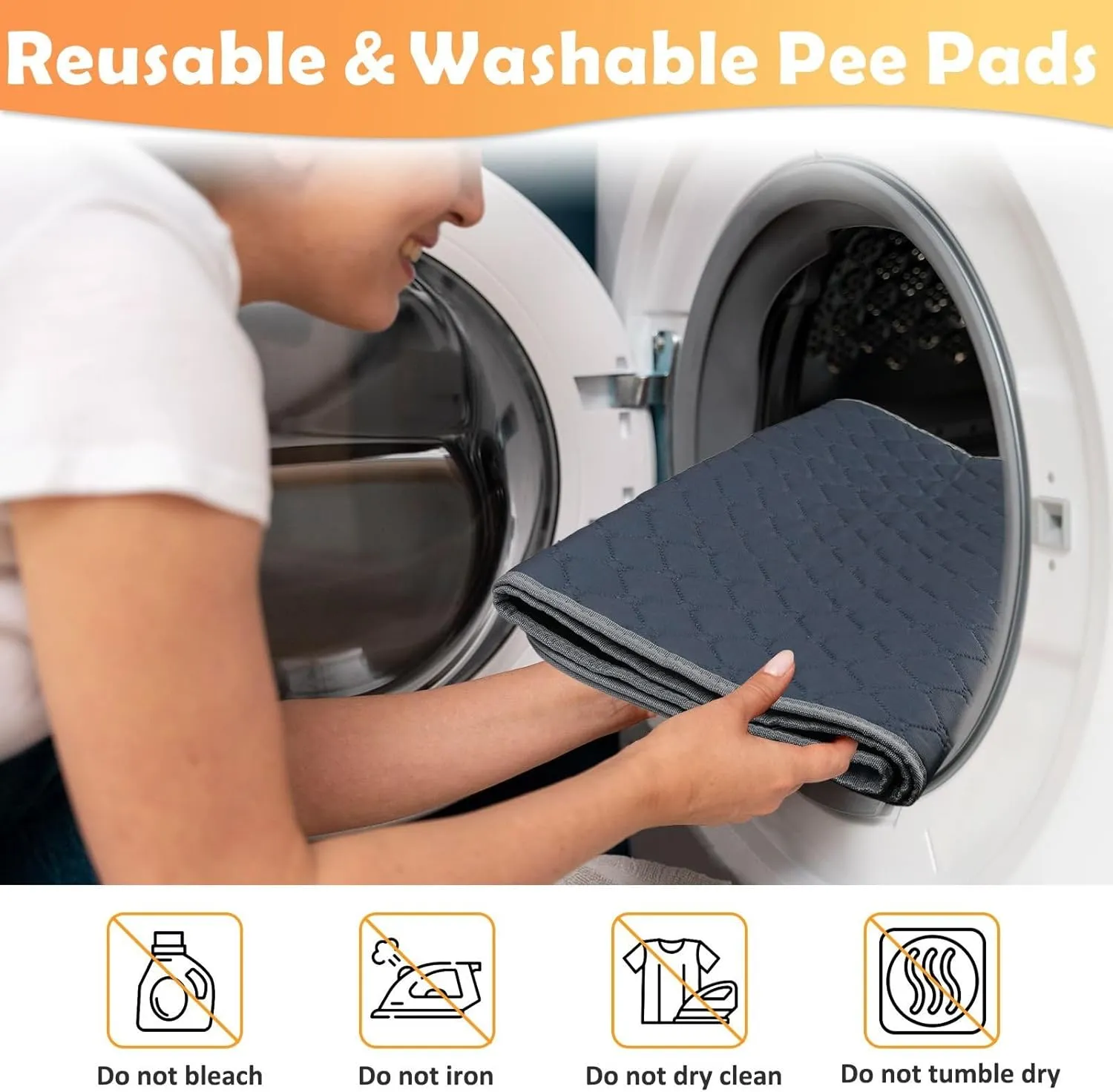 3 Pack Reusable Guinea Pig Cage Liners, 12" x 12" Washable Guinea Pig Pee Pads, Super Absorbent Waterproof Anti Slip Pee Pad, Guinea Pig Bedding Mat for Rabbit Hamster Small Animals - Gray