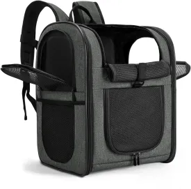 Apollo Walker Pet Carrier Backpack for Large/Small Cats and Dogs, Puppies, Safety Features and Cushion Back Support | for Travel, Hiking, Outdoor Use (Gray)
