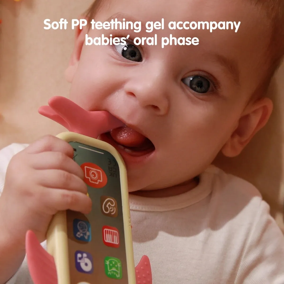 Baby touch phone toy dual sides, rechargable battery learning sound toy, educational toys for toddler 18 Months 