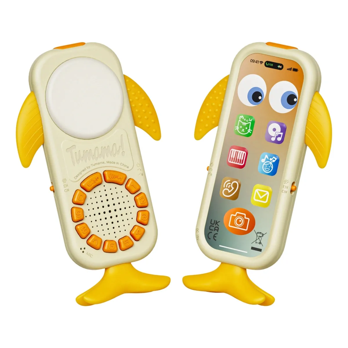 Baby touch phone toy dual sides, rechargable battery learning sound toy, educational toys for toddler 18 Months 