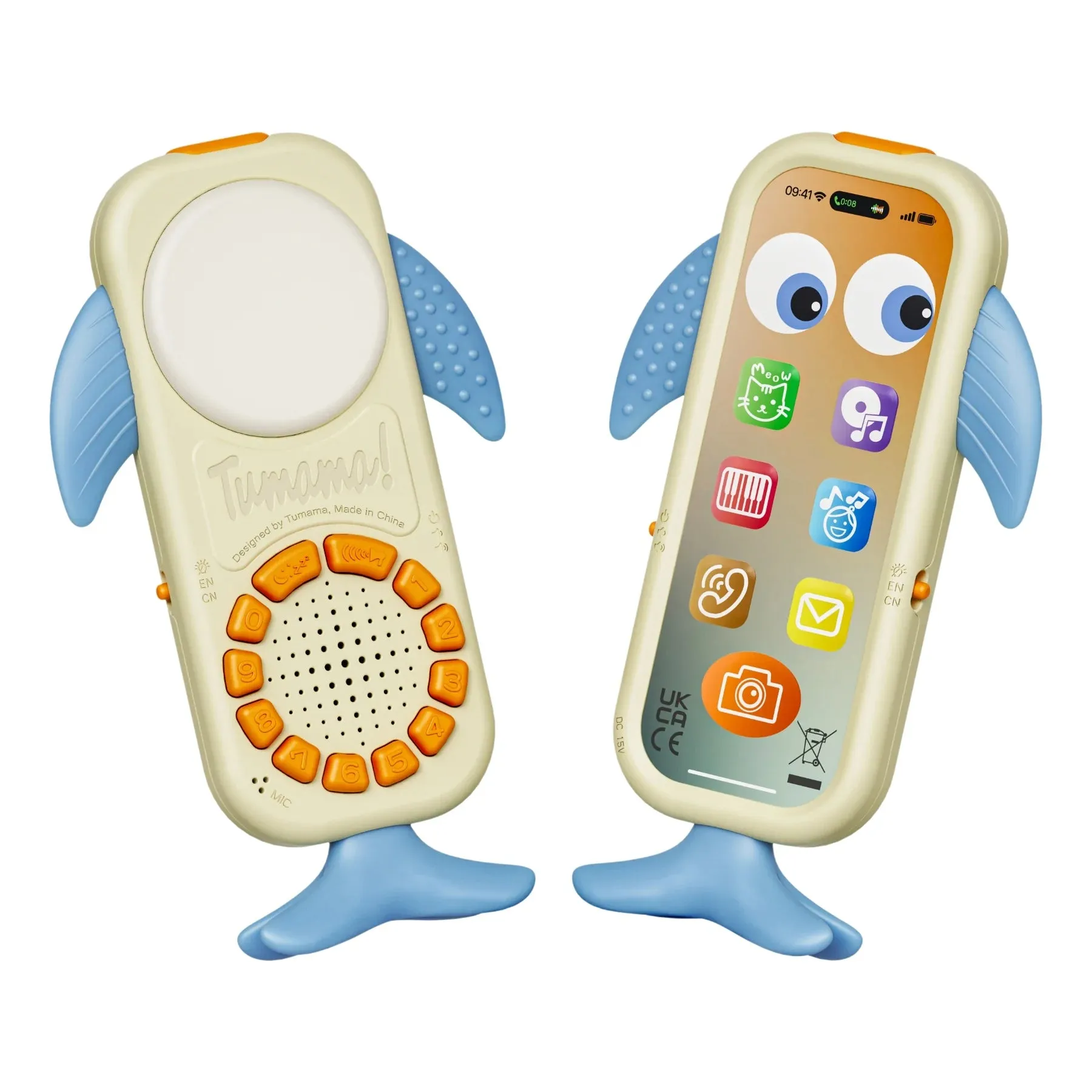 Baby touch phone toy dual sides, rechargable battery learning sound toy, educational toys for toddler 18 Months 