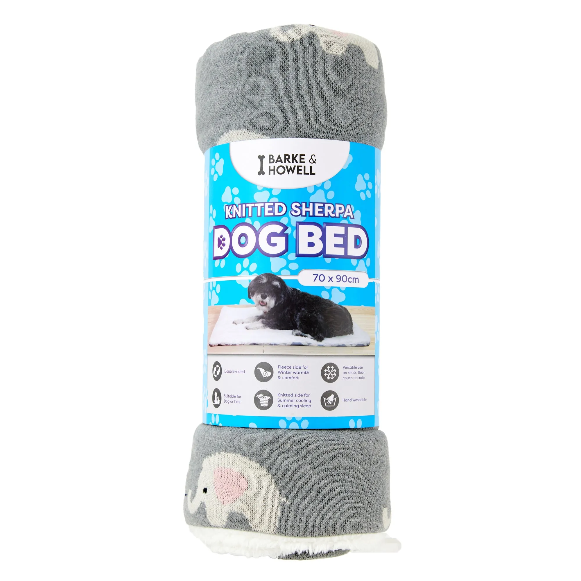Barke & Howell Knitted Pet Bed- 70x90cm | Dog bed