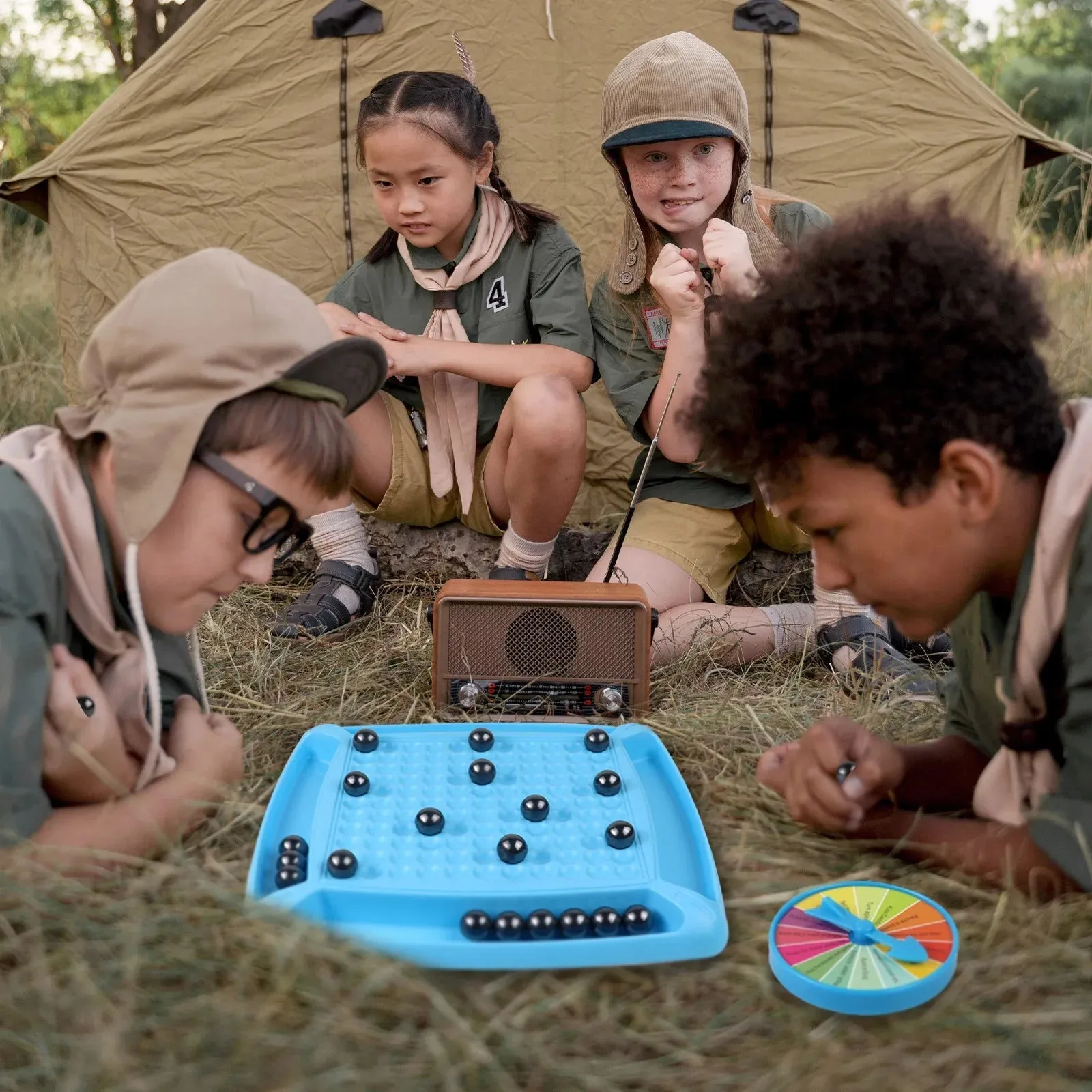 Battle Magnetic Chess Set with Penalty Roulette – A Thrilling Twist on Classic Strategy with Portable Storage Pouch
