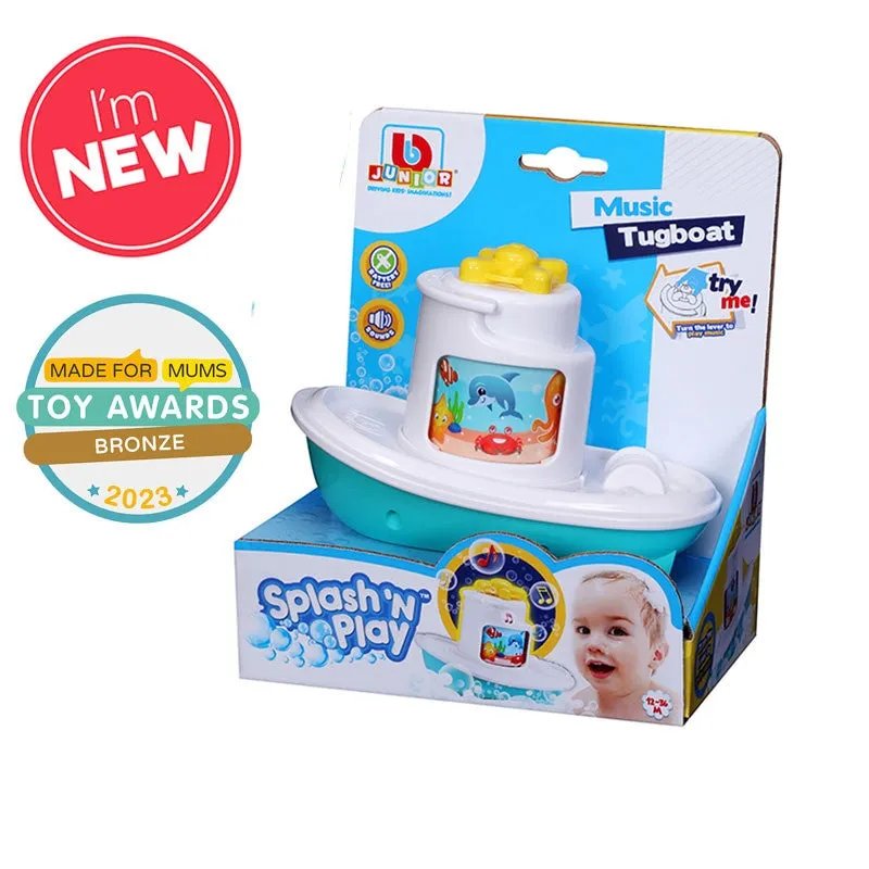 BB Junior Splash 'n' Play Music Tugboat Bath Toy