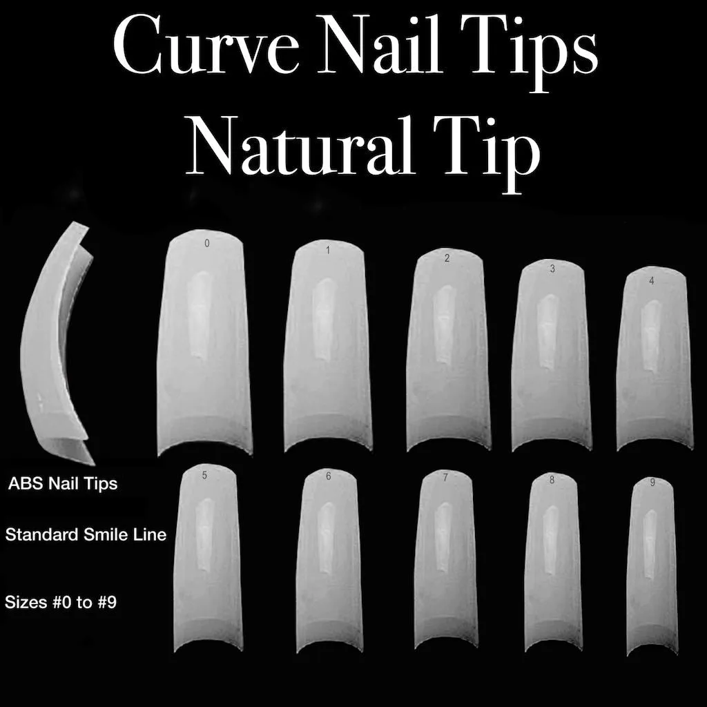 CURVE Clear/Natural Nail Tips 100/300ct