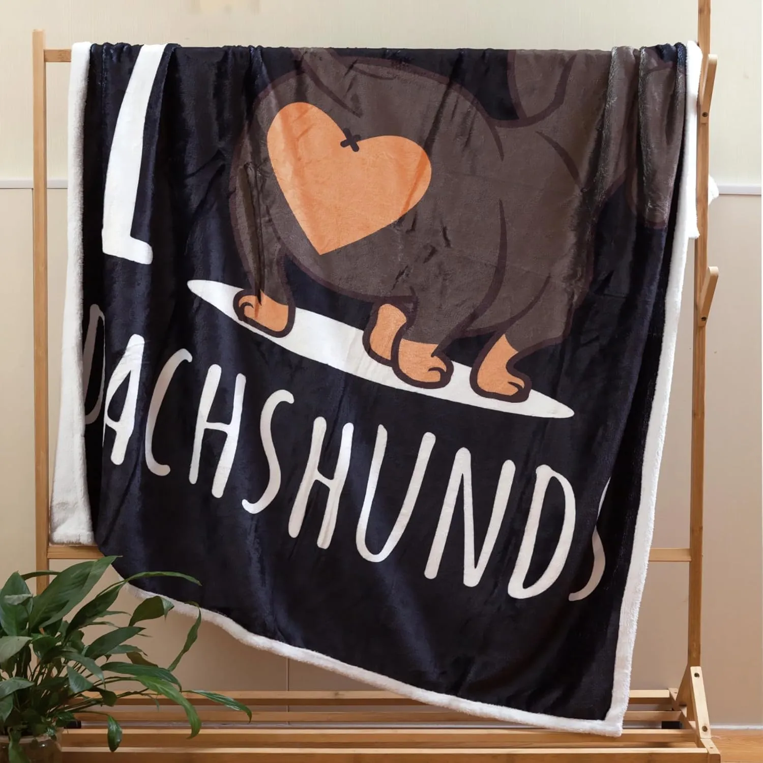 Dachshund Blanket, I Love Dachshunds Soft Flannel Throw Cozy Wiener Dog Blankets Animal Stuffed Gifts for Women Dog Lovers (Dachshund 4, 47"x 60")