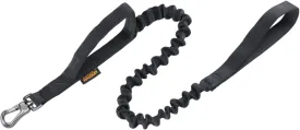EXCELLENT ELITE SPANKER Military Bungee Dog Leash Elastic Leads Rope with 2 Padded Control Handle for Medium and Small Dogs (Black)