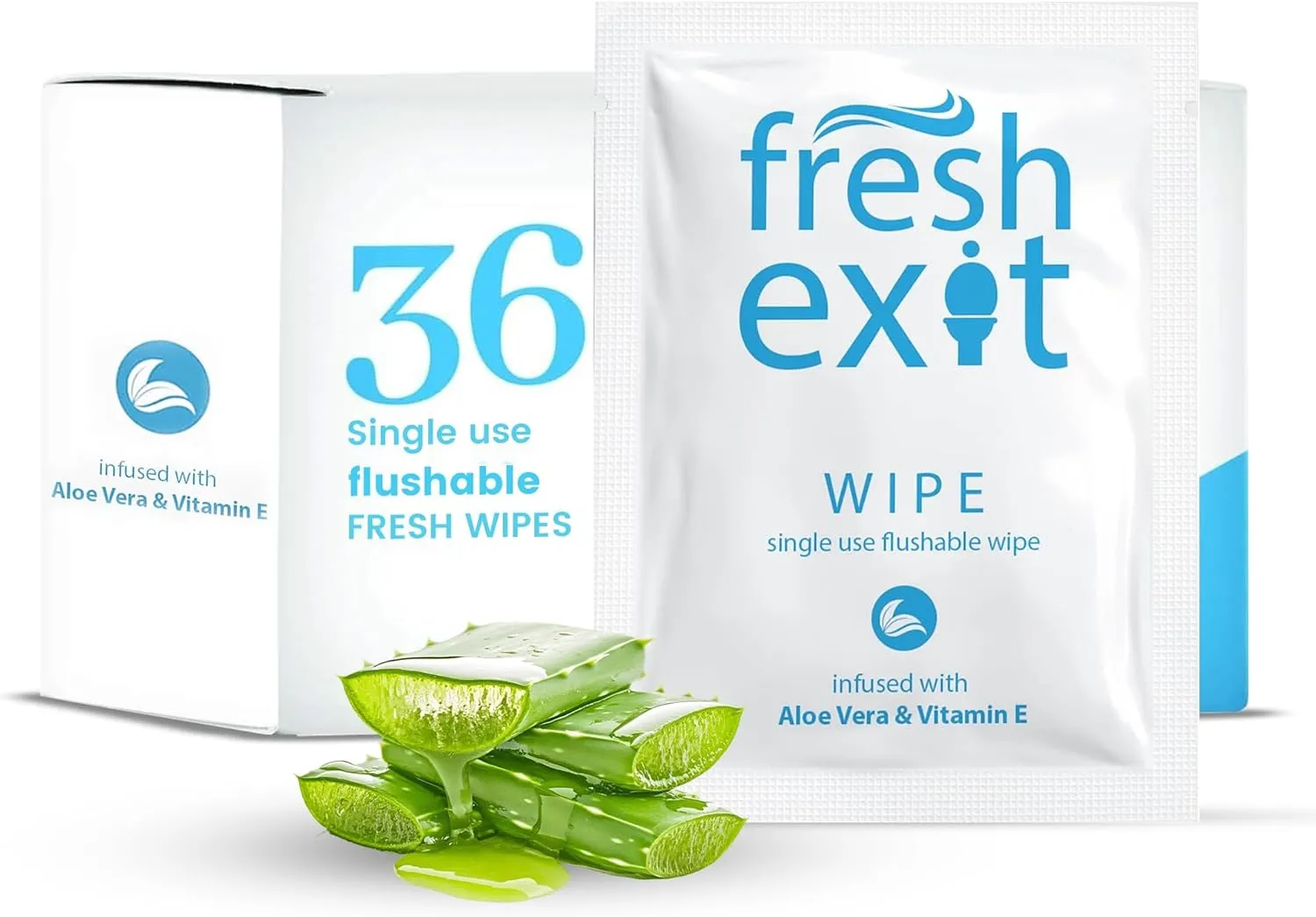 Flushable Wipes for Adults  36 Individually Wrapped Biodegradable Wet Wipes, Travel Size, Extra-Large Unscented, hypoallergenic  Feminine Hygiene & Personal Care Wipes
