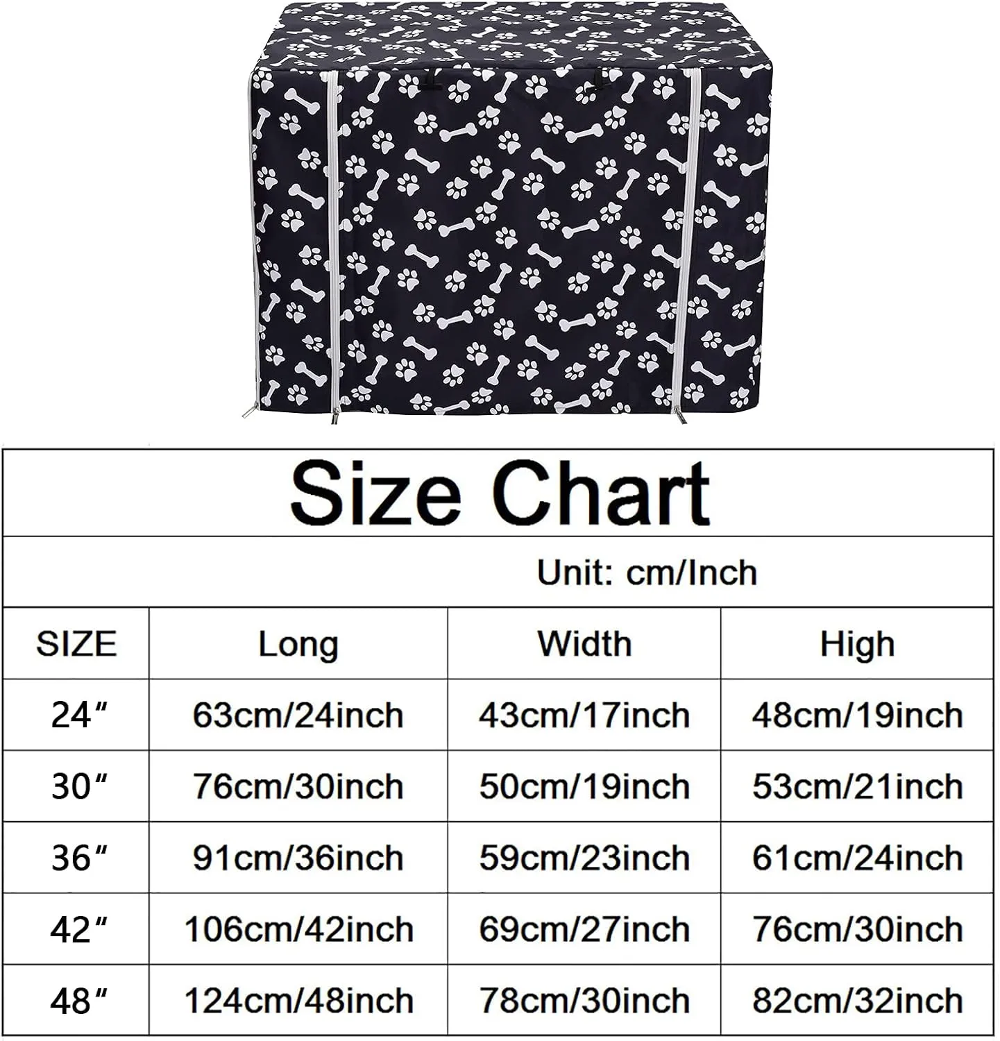 Geyecete Large Dog Crate Covers Fits 24inch-48inch Dog Crates for Small Medium Large Dogs Dog Crate Bed Dog Crate with Cover - Cover only(Crate Not Included)-Black-30