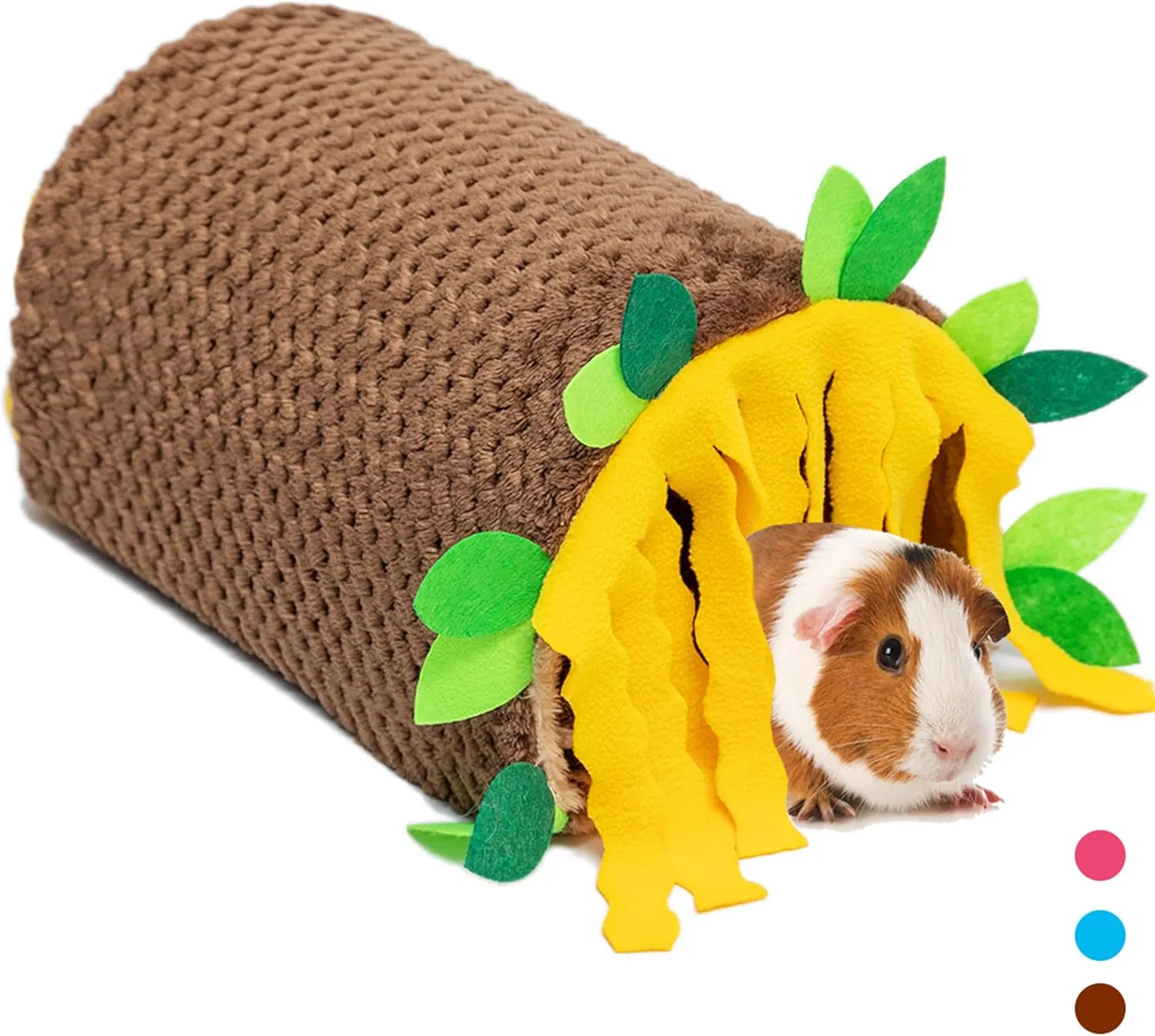 Guinea Pig Hideout - Fleece Tunnel House Cage Accessories for Rat Hamster Hedgehog Chinchilla Small Animal - Playing Sleeping Hunting Resting Washable Tube Bedding Habitats