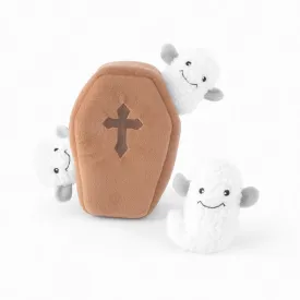 Halloween Burrow Sniff 'n Search Squeaky Dog Toy, Coffin with Ghosts,