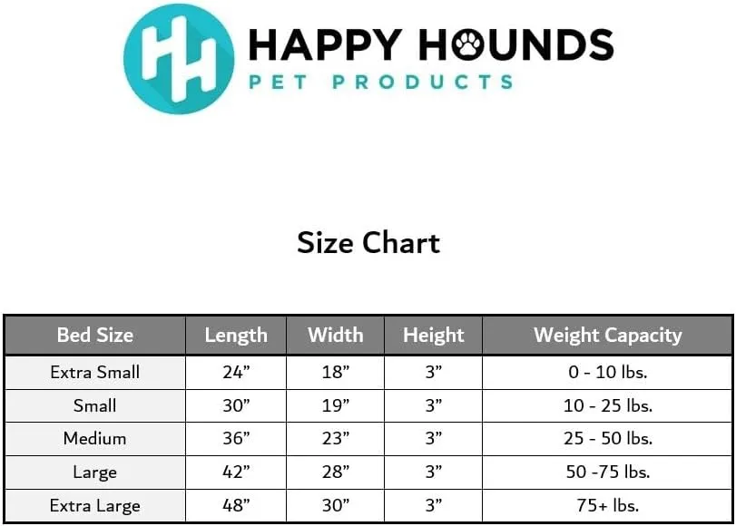 Happy Hounds Cooper Deluxe Reversible Crate Pad - Large - Denim