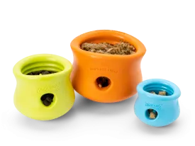 Interactive puzzle, food-dispensing dog toy, Zogoflex Toppl