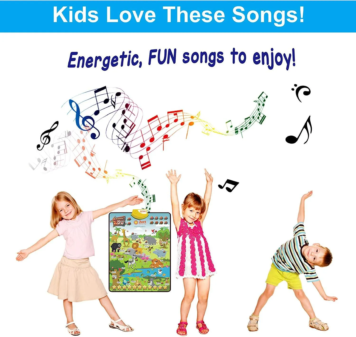 Just Smarty Happy Zoo Interactive Learning Poster