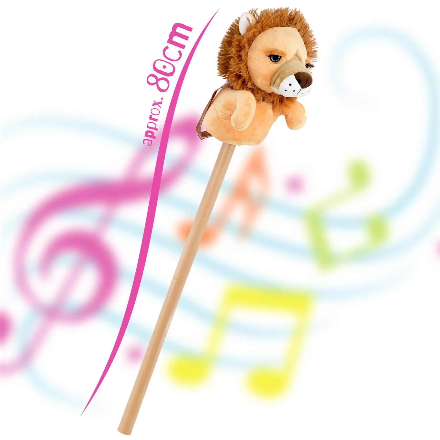 Kids Hobby Horse Toy Lion with Sounds
