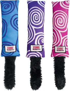 KONG Kickeroo Swirl Cat Toy  Plush with Crinkle Sound, Soft Catnip Toy for Indoor Cats  Assorted Colors (3 Pack)