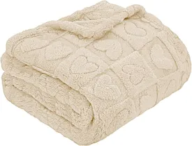 MACEVIA Fluffy Fleece Dog Blankets,Warm Soft Fuzzy Pets Blanket for Puppy,Small,Medium,Large Dogs and Cats,Plush Pet Throws for Bed,Couch,Sofa,Travel(24x29 Inch,Cream)