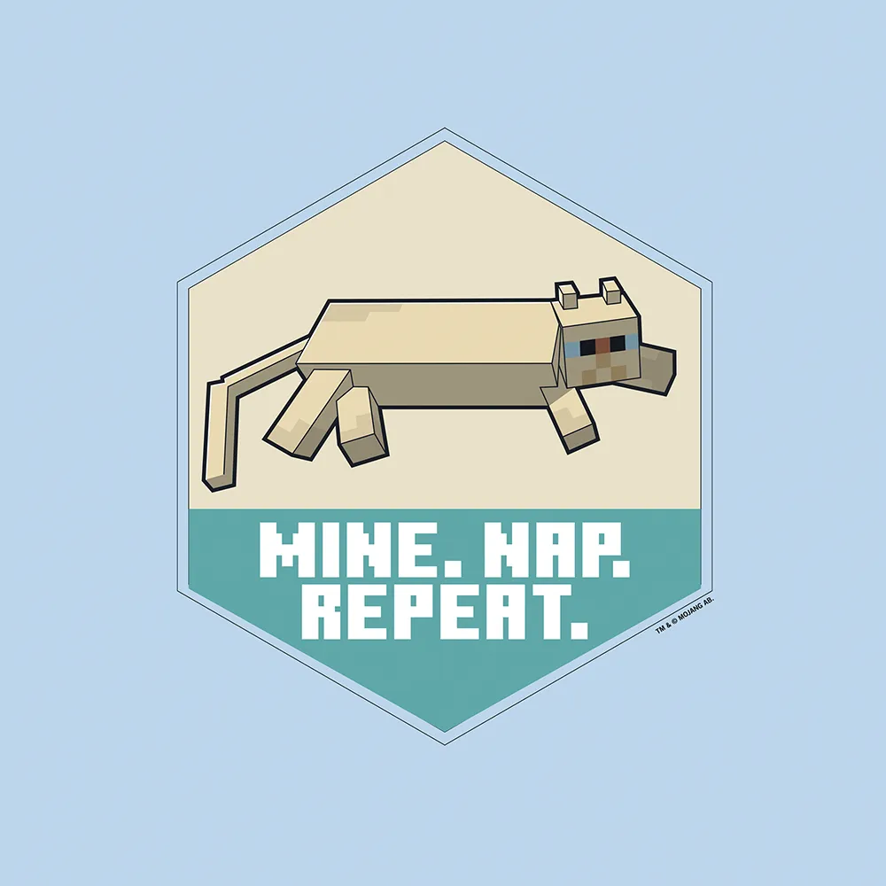 Minecraft Cat Mine. Nap. Repeat. Pet Bed