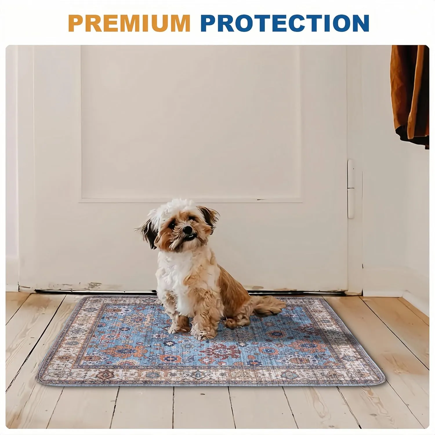 Non-Slip Washable Pee Pads for Dogs, 2 Pack 48''x60'' Super Absorbent and Leak-Proof Reusable Puppy Pads, Pet Training Pads Protect Against Urine Leakage, Soft, Quick-Dry (48''x60'')