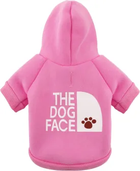 Paiaite Pink Chihuahua Dog Hoodie: Keep Your Pup Warm and Stylish with a 'The Dog Face' Printed Sweatshirt, Pet Clothes, and Sweater Coat All in One Perfect for Winter and Cool Summer Nights! Pink XL