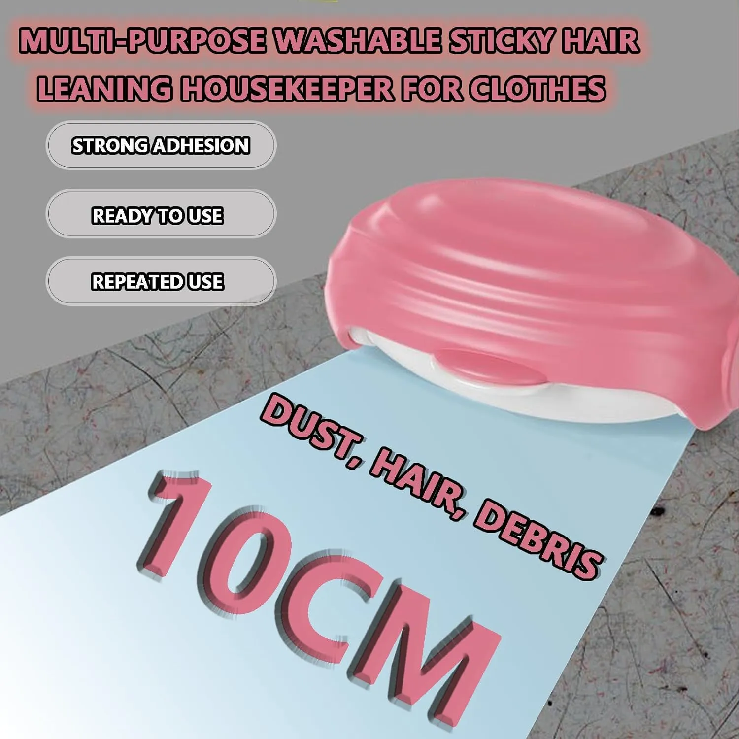 Penguin Shape Portable pet Hair Roller, Reusable Lint Rollers for Pet Hair,Washable Reusable Hair Remover for Cleaning Various dust and Debris(Pink)