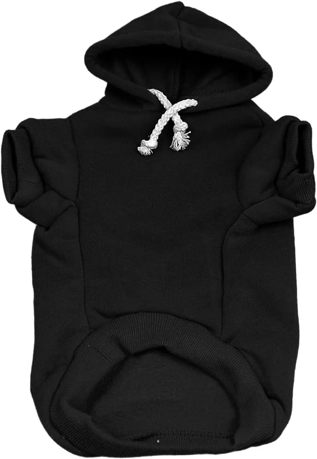 Real Heroes Wear Scrubs Dog Hoodie Fleece Lined Pullover Sweatshirt with Leash Hole (Black, Medium 1014)