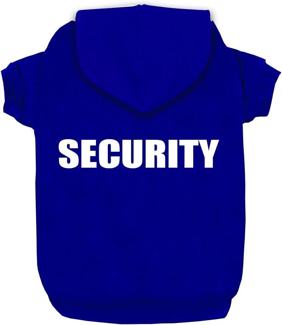 Security Dog Hoodies Dog Clothes Apparel Winter Sweatshirt Warm Sweater Cotton Puppy Small Dog Hoodie for Small Dog Medium Large Dog Cat (Blue, S)
