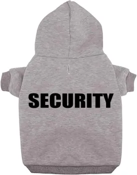 Security Dog Hoodies Dog Clothes Apparel Winter Sweatshirt Warm Sweater Cotton Puppy Small Dog Hoodie for Small Dog Medium Large Dog Cat (Grey, S)