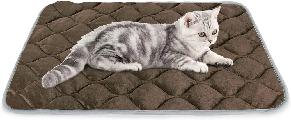 ULIGOTA Self Warming Cat Bed Self Heating Cat Mat Thermal Pet Bed Mat Self-Warming Dog Crate Pad