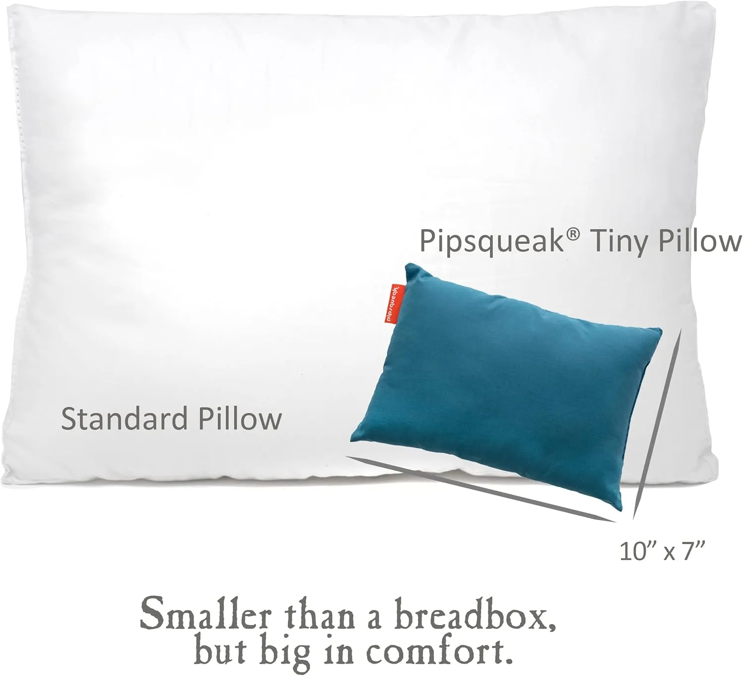 Urban Infant Pipsqueak Small Pillow - Mini 11 x 7 in - Tiny Pillow for Travel, Dogs, Toddlers, Kids, Lumbar, Knees and Neck - Ages 2 Yrs and Up