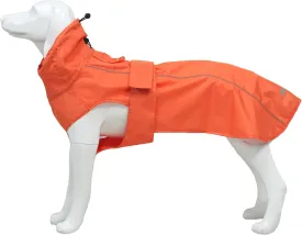 Waterproof Dog Raincoat with Reflective Strip, Adjustable Breathable Rain Coat Jacket with Leash Hole for Dogs (Orange, X-Small)