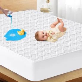 Waterproof Mattress Protector, Twin XL Size Mattress Encasement Bamboo Fiber Mattress Cover 3D Breathable Soft 6" - 18" Deep Pocket Mattress Cover Machine Washable Noiseless