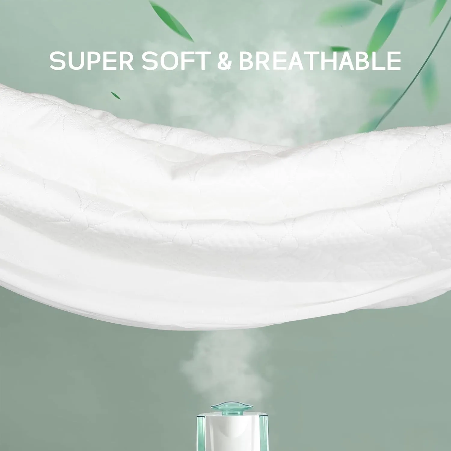 Waterproof Mattress Protector, Twin XL Size Mattress Encasement Bamboo Fiber Mattress Cover 3D Breathable Soft 6" - 18" Deep Pocket Mattress Cover Machine Washable Noiseless